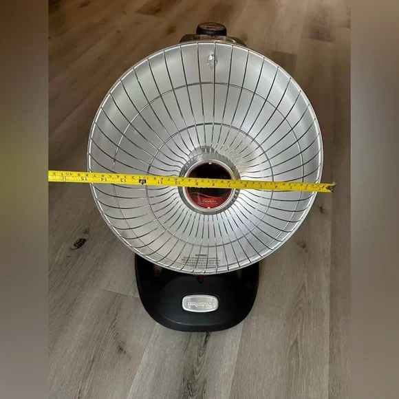 Presto Heat Dish Plus Parabolic Electric Heater, Black and Silver - Picture 6 of 8